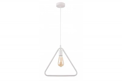 Decor Gija lampada a sospensione triangolare a un punto, bianca 2812.