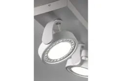 Lampada a soffitto o da parete Wally Decor bianca con testa mobile e 2 fonti luminose 4373