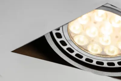 Decor Milo lampada a incasso per soffitto senza cornice nera con 1 fonte luminosa 4731