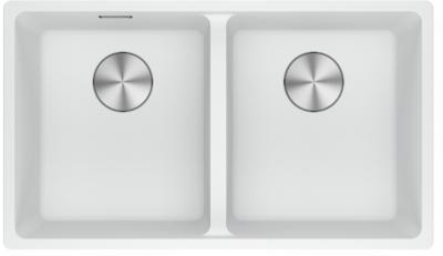 Franke Maris MRG 220-35-35 Fragranite Polar bianco doppio lavello da incasso piatto