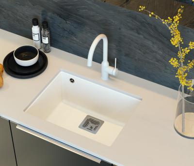 Quadri Quadrangle lavello sottopiano in granito bianco 55x42cm 1208957884