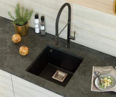 Quadri Quadrangle lavello sottopiano in granito nero 42x42 1208957887