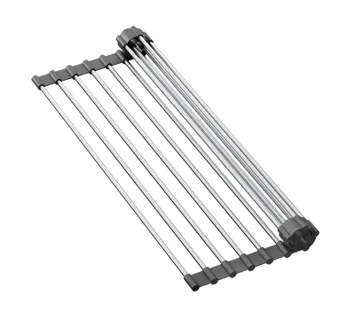 Lavello da incasso Quadri Durham in granito bianco 595x500 con dispenser di sapone, tagliere, tappetino rotolante, lavandino aggiuntivo e tappetino rotolante 1208957903