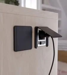 Indux Flip presa a terra da incasso opaca nera con 2xUSB A, 1xRJ45 e connessione HDMI nera 1208957915