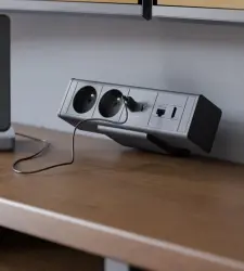 Indux Desk ufficio o tappetino da tavolo in terra nera opaca con presa (2x) con 1xUSB A, 1xUSB C, 1xRJ45 e 1xHDMI 1208957920