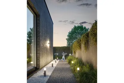 Illuminazione Corta lampioni da parete per il giardino, colore antracite, per 2 fonti luminose 1289002