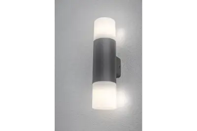 Illuminazione Corta lampioni da parete per il giardino, colore antracite, per 2 fonti luminose 1289002
