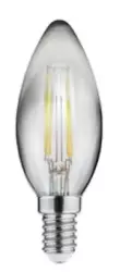 Decorazione Luce lampada ovale a LED E14 Filamento bianco caldo 2700K Vetro fumé 35mm