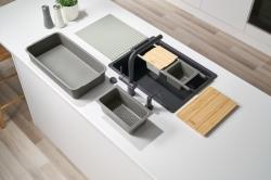 Franke Accessories universale tutti nel set 5, tagliere, vassoio di inserimento, tappetino drenante e contenitore112.0655.489