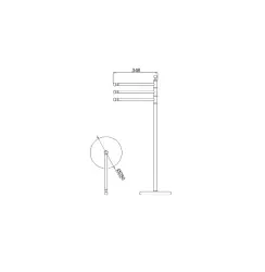 Huber Croisette Portasciugamani Classico a supporto modello Bronzo 4042.01H.BA