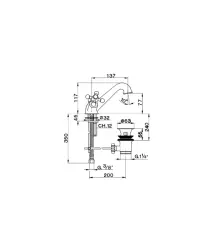 Cisal Arcana Ceramic Miscelatore per lavabo Oro AC00051024