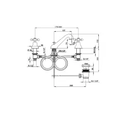 Cisal Arcana Ceramic Miscelatore per lavabo a 3 fori Cromo/Oro AC00102074