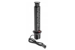 Cavo di prolunga da tavolo da 60 mm, 3 prese UK, 2 USB 2,1 A 5 V (nero) VERSIONE INGLESE 1208958628