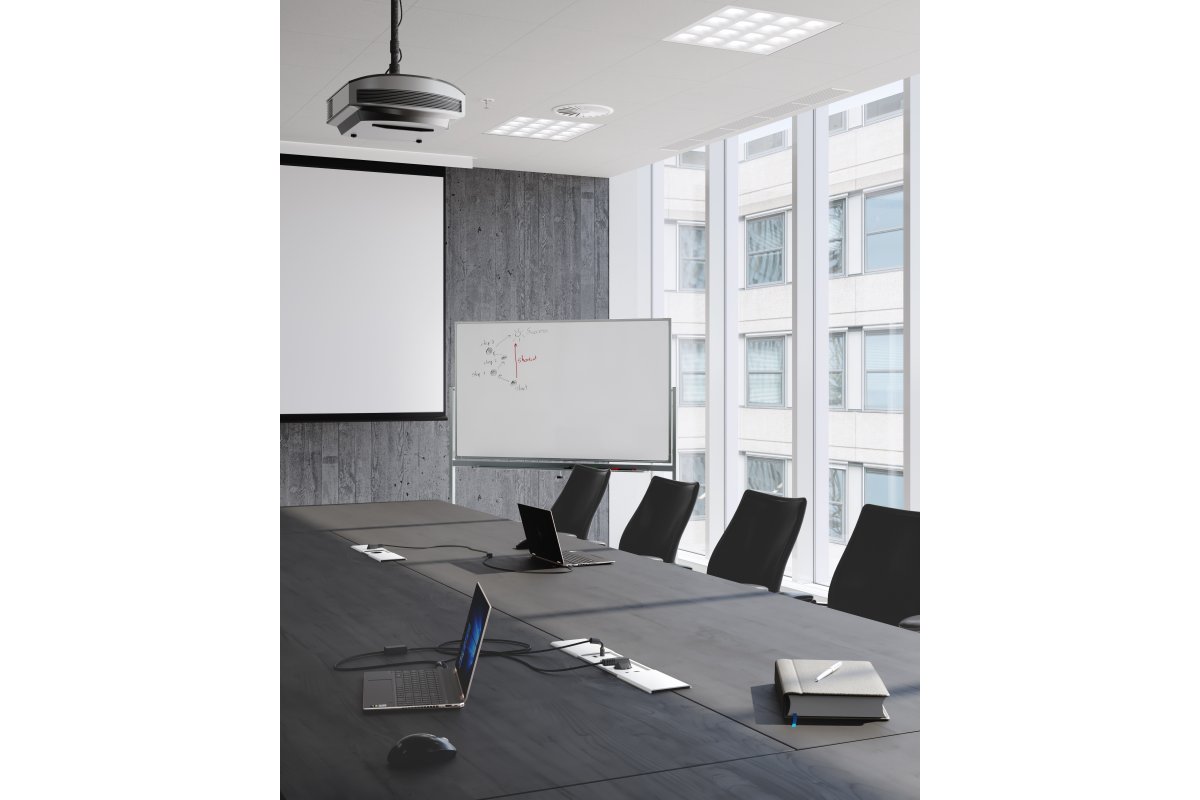 Cavo di prolunga da scrivania incassato PRESTINO, 2x presa schuko, USB A+C, RJ45, HDMI, cavo 1.5m, argento 1208958676