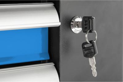 Hoegert Cassettiera degli attrezzi con 7 cassetti e porta laterale 1208962009