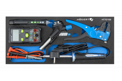 Hoegert Cassettiera porta attrezzi a 7 cassetti con una porta laterale con accessori 544 pezzi. 1208962010