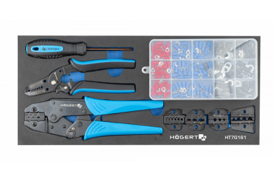 Hoegert Cassettiera porta attrezzi a 7 cassetti con una porta laterale con accessori 544 pezzi. 1208962010