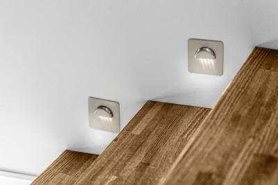 Decor Apparecchio per scale a LED ESCADA KA DC12V con copertura quadrata trasparente 0 8W 70lm 4000K cavo inox 150cm.