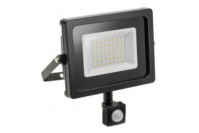 Proiettore LED iNEXT con sensore di movimento 30W 2400lm, PF>0,9, RA>80, IP65, 120°, 6400K, corpo nero 1208962860
