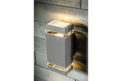 Decor Lampada da parete a due direzioni NESSA GU10 MAX. 2x50W IP54 AC220-240V 50/60Hz grigia 1208963008