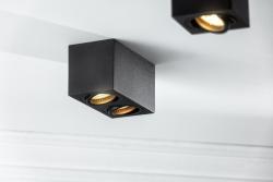 Decor Apparecchio a soffitto AVEIRO DUO in alluminio 160x80x85mm IP20 max 20W*2 quadrato nero. 1208963824