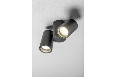 Decor Lampada da soffitto LUPO in alluminio 17.5x5.6x11.5 IP20 2*GU10 max. 50W rotonda nera 1208963926