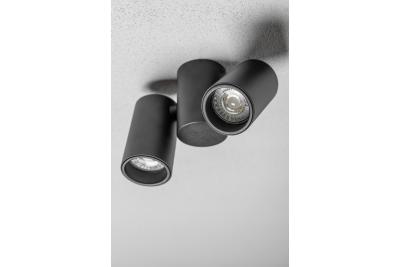 Decor Lampada da soffitto LUPO in alluminio 17.5x5.6x11.5 IP20 2*GU10 max. 50W rotonda nera 1208963926