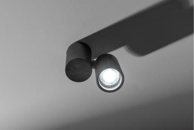 Decor Lampada da soffitto LUPO in alluminio 11.6x5.6x11.5 IP20 1*GU10 max. 50W tonda nera 1208963928