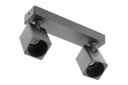 Decor Apparecchio a soffitto RENO in alluminio IP20 max. 20W*2 doppio quadrato nero. 1208963980