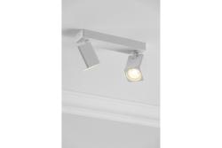Decor Apparecchio a soffitto RENO in alluminio IP20 max. 20W*2 doppio quadrato bianco. 1208963981