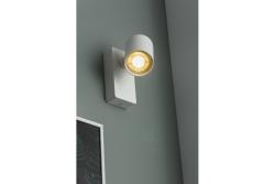 Decor Apparecchio da parete SANTO in alluminio IP20 max. 20W singolo rotondo bianco. 1208963994