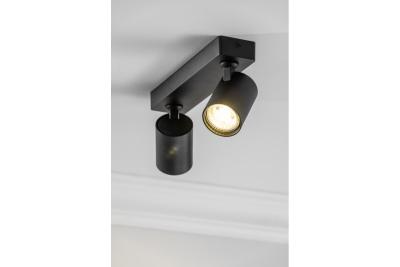 Decor Lampada a soffitto SANTO in alluminio IP20 max. 20W*2 doppia rotonda nera. 1208963997