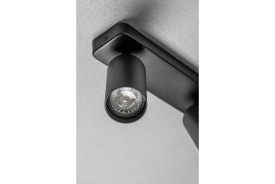 Decor Lampada a soffitto SANTO BIS in alluminio IP20 max. 20W*2 doppia rotonda nera. 1208963999