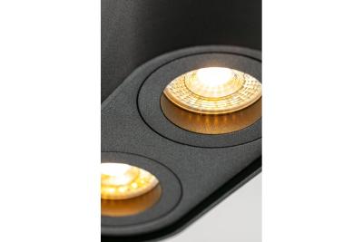Decor Lampada a soffitto SENSO DUO in alluminio 83x165x110 IP20 max 50W rotonda nera. 1208964011