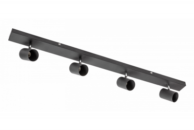 Decor Lampada a soffitto VENETO IP20 max. 20W 4 x GU10 tonda nera 1208964042