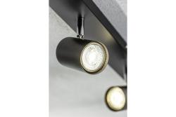 Decor Lampada a soffitto VENETO IP20 max. 20W 5 x GU10 tonda nera 1208964044