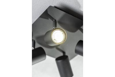 Decor Lampada a soffitto VENETO IP20 max. 20W 4 x GU10 rotonda/quadrata nera 1208964046
