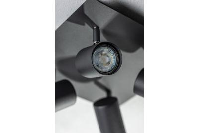 Decor Lampada a soffitto VENETO IP20 max. 20W 4 x GU10 rotonda/quadrata nera 1208964046