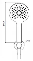 Waterevolution Flow set completo di doccia rotonda con attacco a parete oro chiaro T1621RWGE