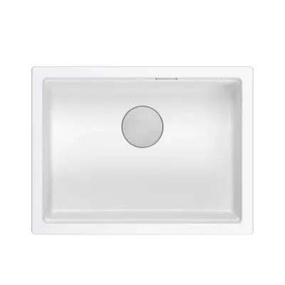 Quadri Newport II lavello sottopiano in granito bianco 560x450 mm 1208966922