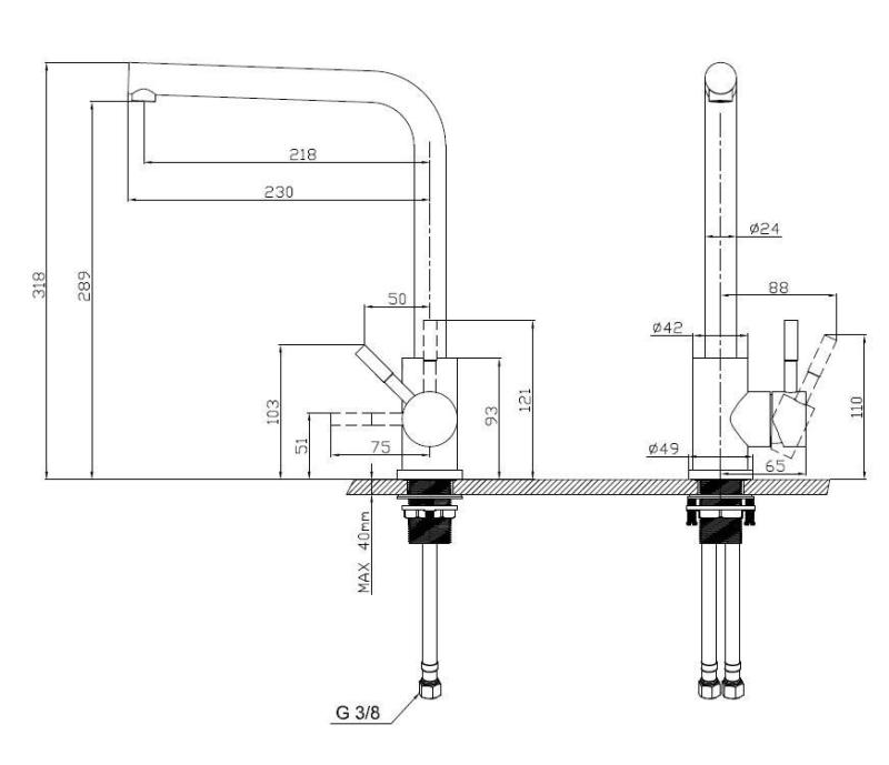 Set combinato lavabo Franke - Rubinetto da cucina Pure.sink - Sifone da cucina