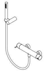 Waterevolution Flow termostato doccia con set doccia bianco T140TNBR