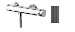 Waterevolution Flow thermostatico doccia con set doccia rotondo PVD Gun Metal T140TNRGME
