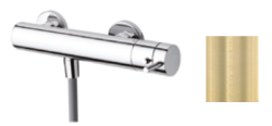 Waterevolution Flow termostato per doccia con set doccia rotondo PVD oro chiaro T140TNRWGE