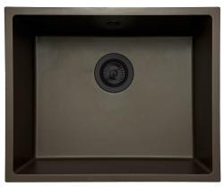 GraniteMy Universal Lavello in granito caffè 50x40 cm a filo sopra e sottopiano con tappo nero 1208967228