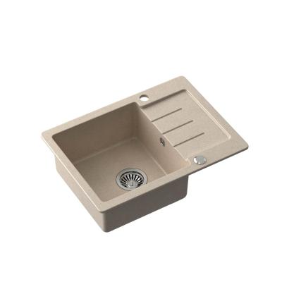 Quadri Kendal Lavello in granito beige sabbia con scolapiatti 60x44cm reversibile 1208967402