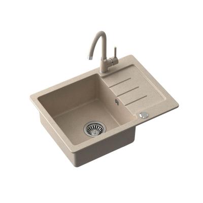 Quadri Kendal Lavello in granito beige sabbia con scolapiatti 60x44cm reversibile 1208967402