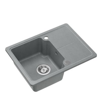 Quadri Kendal Lavello in granito grigio 58x44 cm con scolapiatti 1208967404