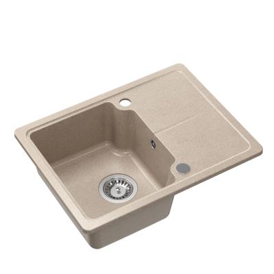 Quadri Kendal Lavello in granito beige sabbia 58x44 cm con scolapiatti 1208967405
