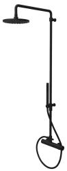 Waterevolution Flow combinazione doccia con soffione a pioggia nero opaco 200mm T141NRPR
